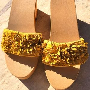 Italian suede slides